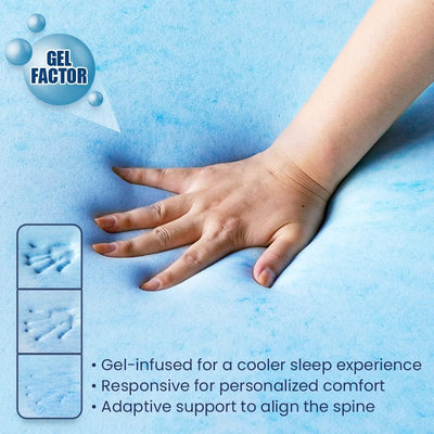 Matratzentopper 7cm Gelschaum Topper, Gel Memory Topper Matratzenauflage für Bett Boxspringbett Sofa