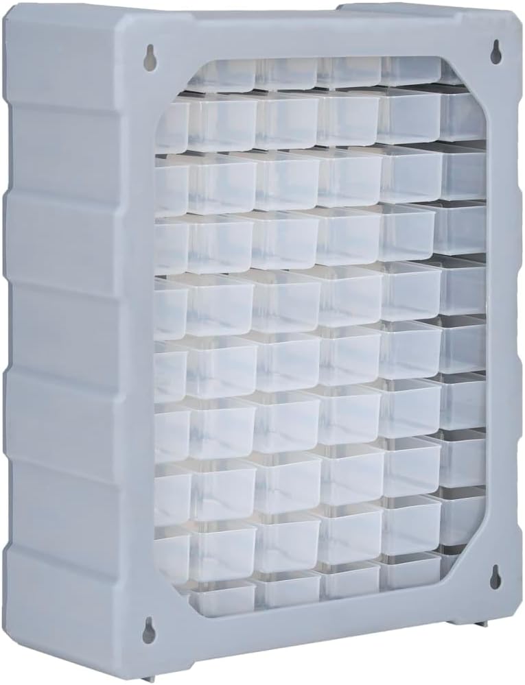Multi-Schubladen-Organizer mit 60 Schubladen 38x16x47,5 cm Grau 60 Schubladen, Grau 60 Schubladen