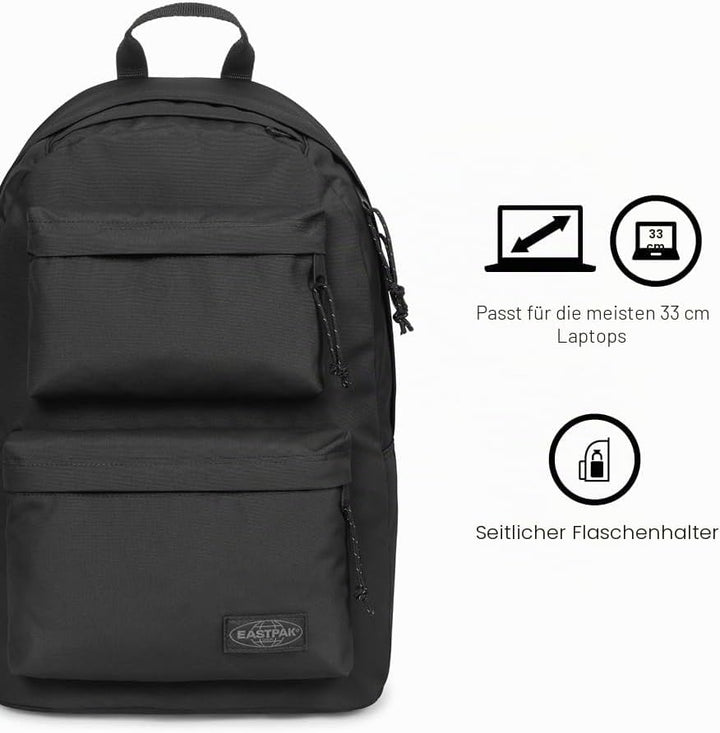 EASTPAK Unisex Padded Double Backpack (1er Pack) 47X21X28,5 Black Denim, 47X21X28,5 Black Denim
