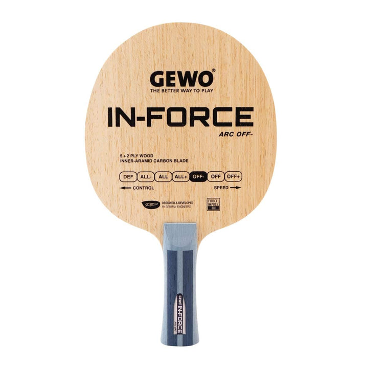 GEWO In-Force ARC Off- Tischtennisholz/Aramid-Carbon Alleskönner für Spin-orientiertes Offensivspiel