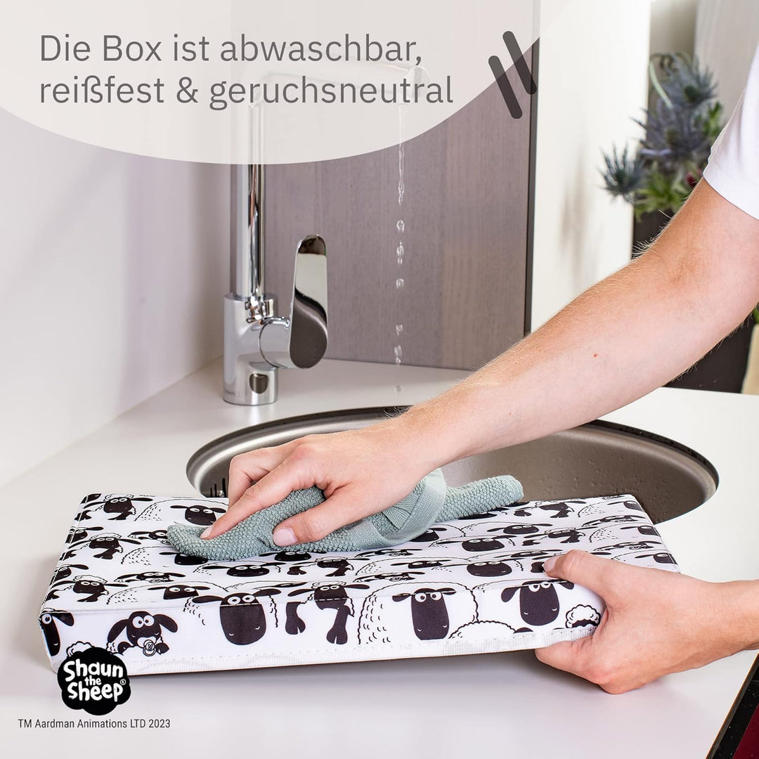 meets Shaun das Schaf Aufbewahrungsbox mit Deckel für Kinder – Box mit dem kultigen Schaf zum Versta
