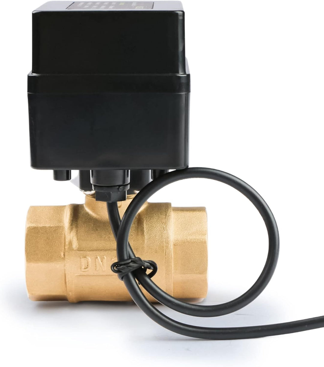 Motorisierter Kugelhahn – 3/4" Messing-Kugelhahn mit Standardanschluss, 9–36 V AC/DC, 2-Draht-Auto-R