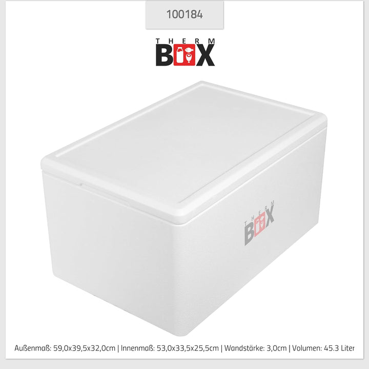 THERM BOX Styroporbox 24L bis 45L Verschiedene Grössen Isolierbox Thermobox Kühlbox Warmhaltebox Wie