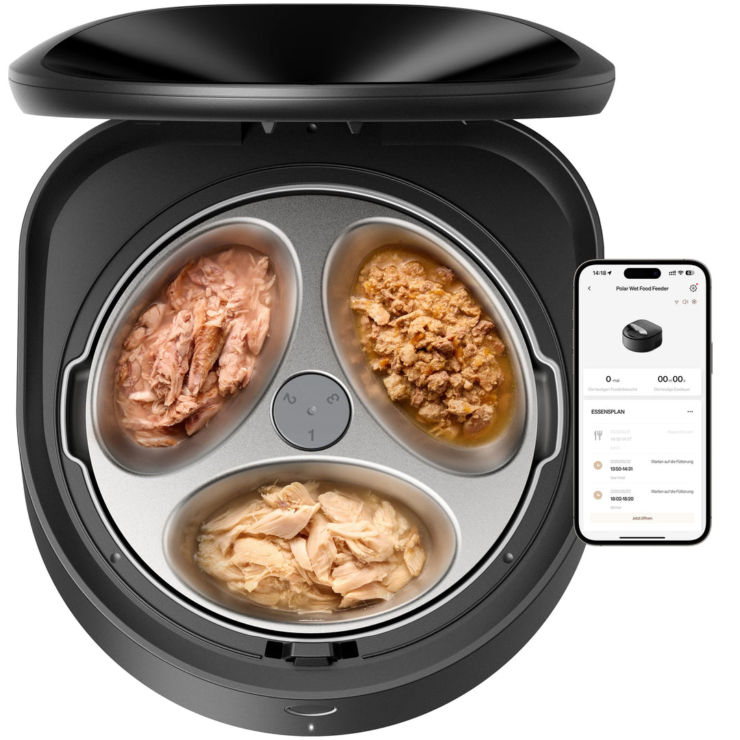 PETLIBRO Futterautomat Katze Nassfutter mit Spülmaschinengeeigneter Edelstahlnapf, Nassfutterautomat