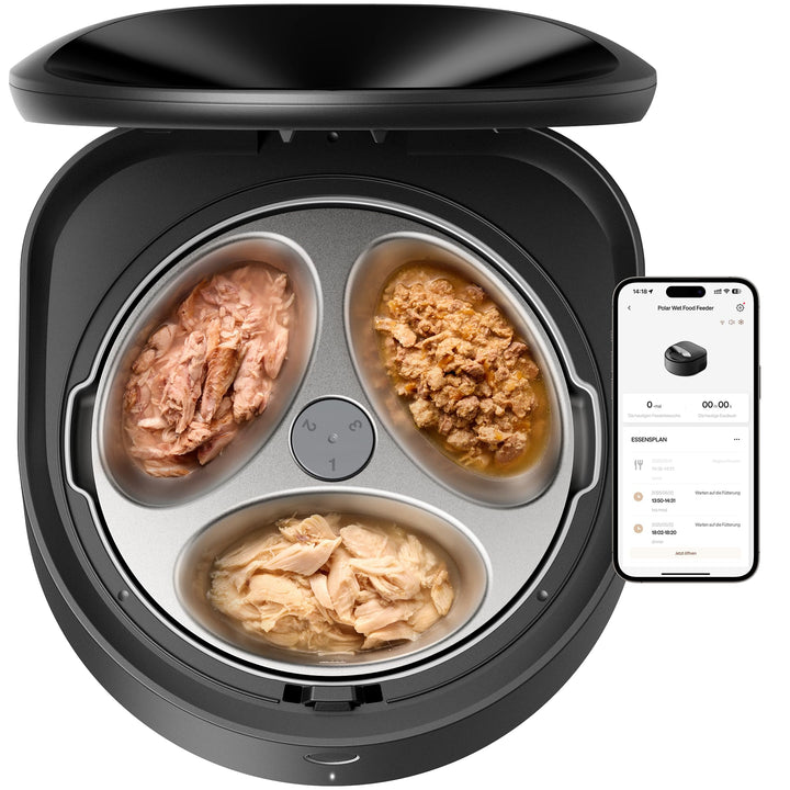 PETLIBRO Futterautomat Katze Nassfutter mit Spülmaschinengeeigneter Edelstahlnapf, Nassfutterautomat