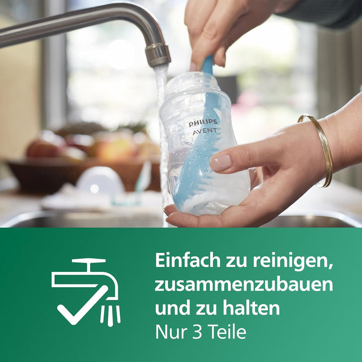 Philips AVENT Natural Response Glas-Babyflasche: 2 x 240 ml BPA-freie Flaschen für Neugeborene von 3