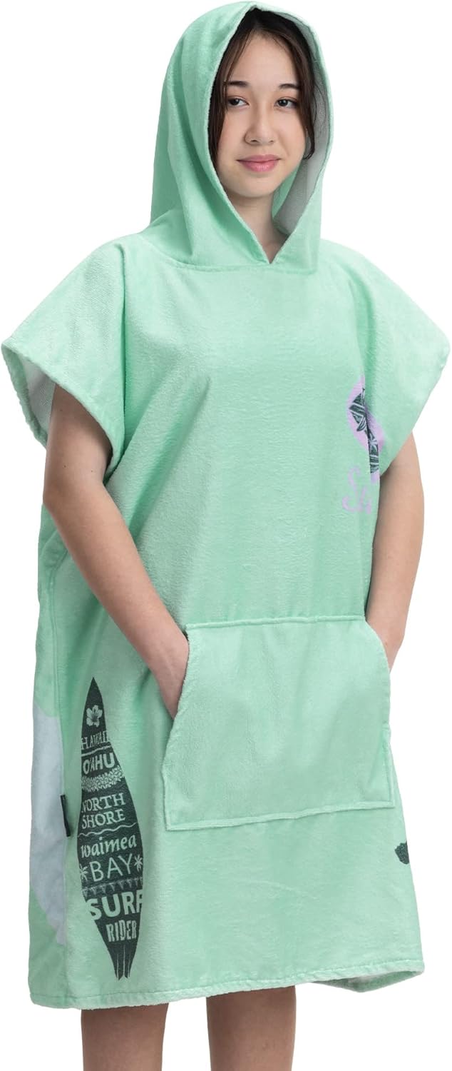 HOMELEVEL Badeponcho für Kinder und Teenager - Poncho Handtuch für Strand Schwimmbad - Surfponcho mi