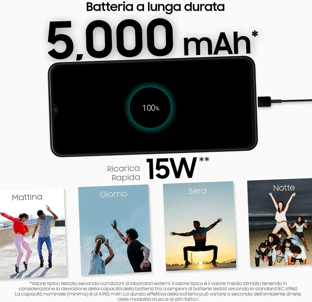 Samsung Galaxy A13 Android-Smartphone, 6,6 Zoll Infinity-V Display, Android 12, 4 GB RAM und 128 GB
