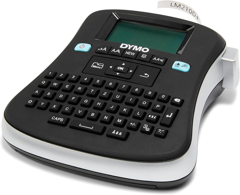 DYMO LabelManager 210D Beschriftungsgerät | Etikettiergerät mit QWERTZ Tastatur & grossem Grafikdisp