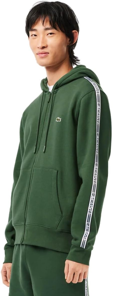 Lacoste Herren Sweatjacke SH5065, Männer Sweatshirt Reissverschluss,Logo,Regular Fit M Mammutbaum, M