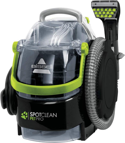 BISSELL 15585 SpotClean Pet Pro Portable, Schwarz/Grün, 750 W, 84 Dezibel + XL Spalten-Aufsatz für a