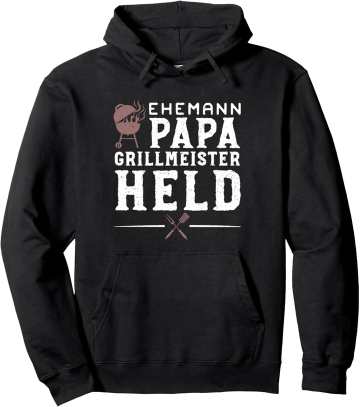 Grillen: Ehemann Papa Grillmeister Held - Vatertag Sprüche Pullover Hoodie