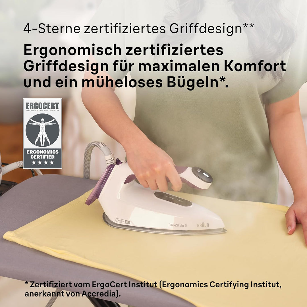 Braun Household CareStyle 5 IS5247 VI Dampfbügelstation - Dampfbügeleisen mit FreeGlide 3D Bügelsohl