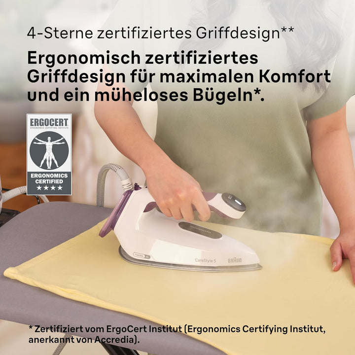 Braun Household CareStyle 5 IS5247 VI Dampfbügelstation - Dampfbügeleisen mit FreeGlide 3D Bügelsohl