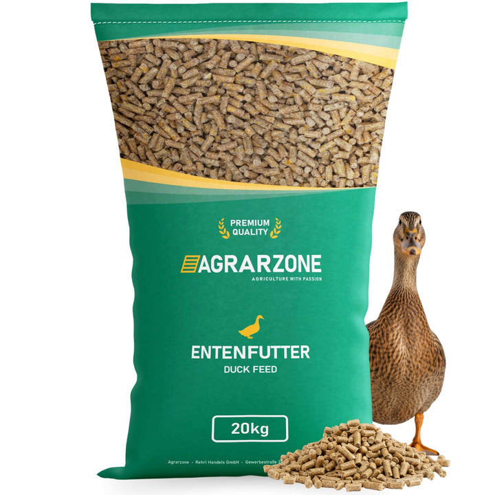 Agrarzone Entenfutter Pellets 20 kg - Österreichisches Laufenten Futter - 100% Gentechnikfrei & Gere