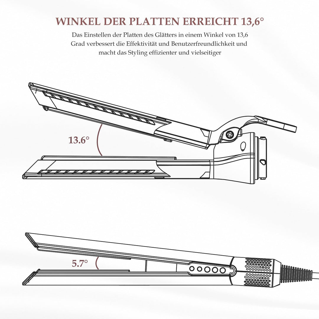 Haarglätter-Aufsatz für Shark FlexStyle Luftstyler, Airflow Technologie ohne Heizplatten, Gleichzeit