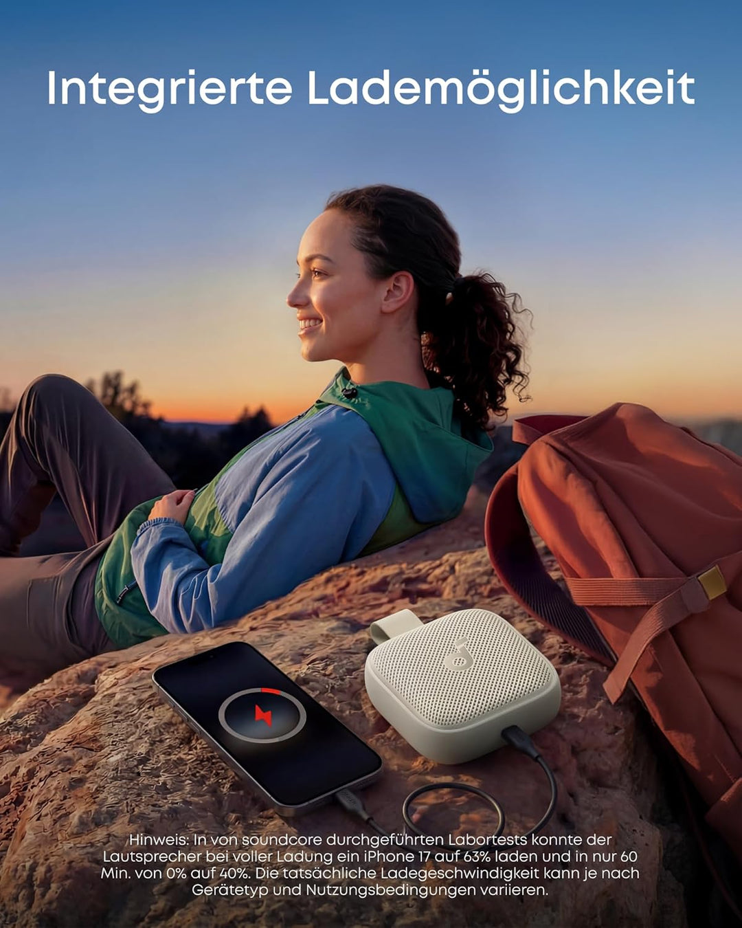 soundcore Boom Go 3i by Anker, tragbarer Lautsprecher mit 15W Sound, 24h Spielzeit, BassUp 2.0, Lade