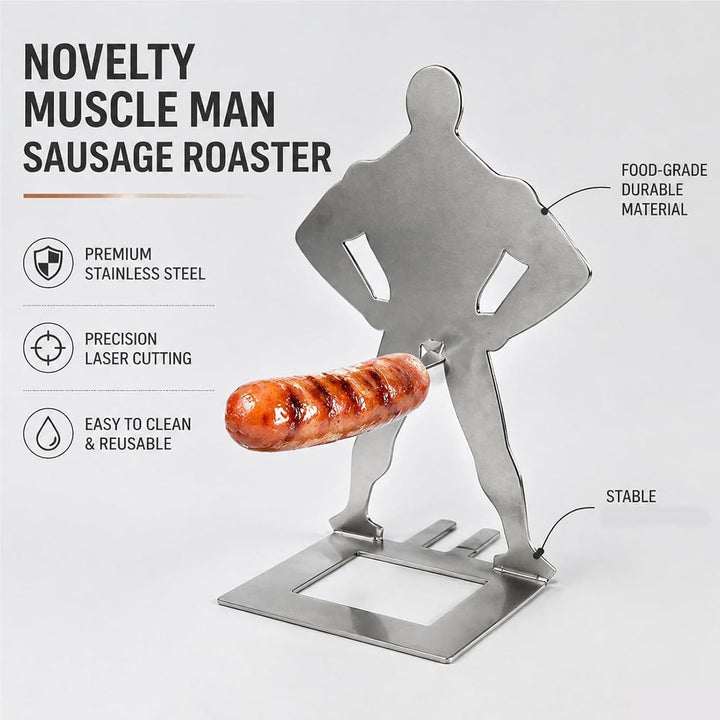 Funny Hot Dog Holders - Menschenförmiges Wurstgestell, 13,7 cm Edelstahl Hot Dog Halter für Partys,