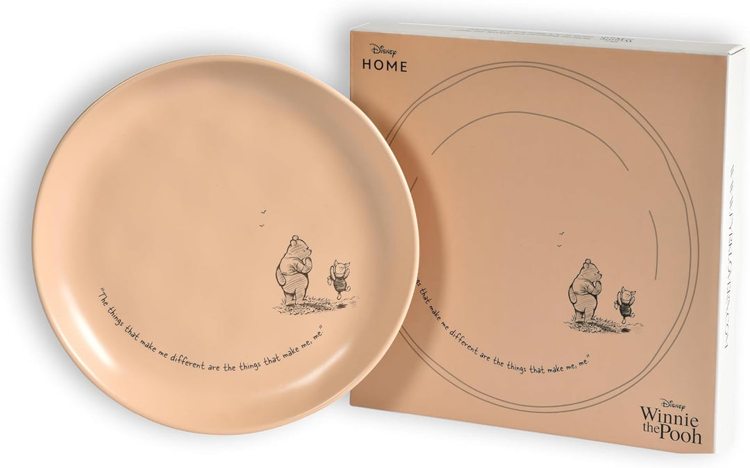 Disney Winnie Puuh Kuchenteller 20 cm – Hochwertiges Steingut mit Winnie Pooh, mit originellen Zitat