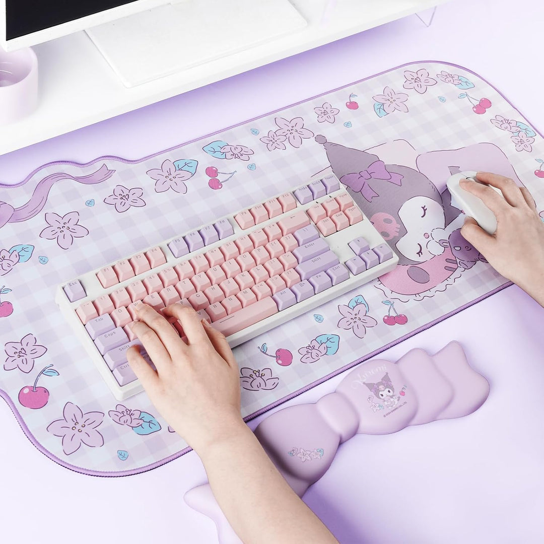 Anime-Mauspad-Handgelenkauflage-Set – rutschfeste Schreibtischunterlage und Memory Foam-Handgelenkau