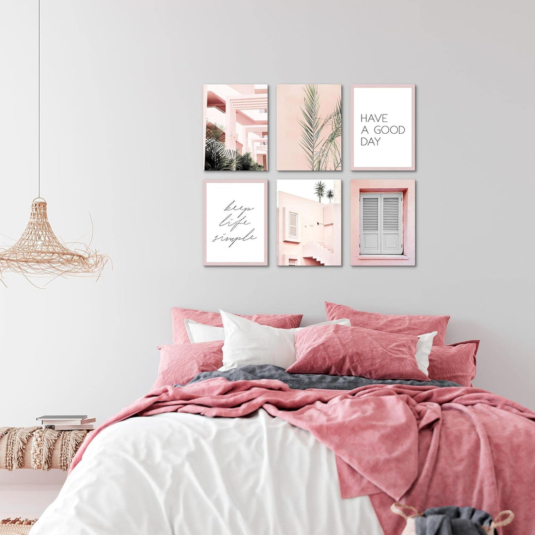 Novart Set Wandbilder - KEIN EXTRA RAMEN BENÖTIGT - Wohnzimmer Schlafzimmer - Bilder Modern Home - P