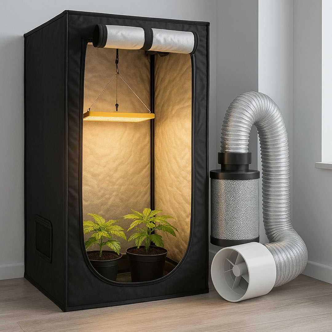 Weedness Grow Box Komplett Set LED 150 Watt Basic 80x80x160 cm - Zuchtzelt Growschrank Growzelt Anba