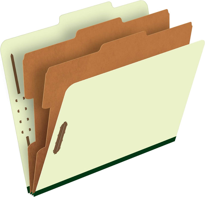Pendaflex Classification Folders – 2 Dividers, Light Green, Letter, 10/BX (17173) Corona Green, Coro