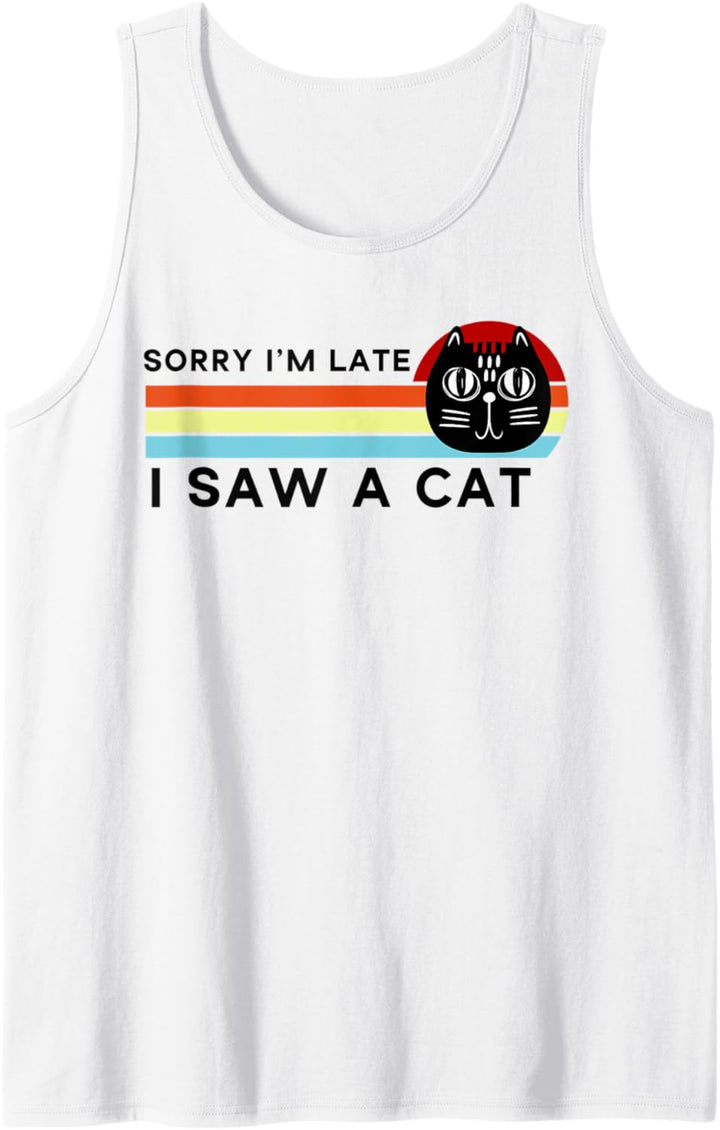 funny black cat gift sorry I can't I have plans with my cat Tank Top