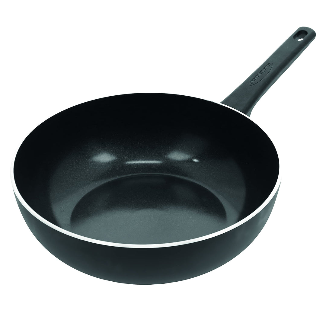 demeyere Alu Classico 3 Ceraforce® Wok fuer Induktion und alle anderen Herdarten, Wokpfanne mit kera