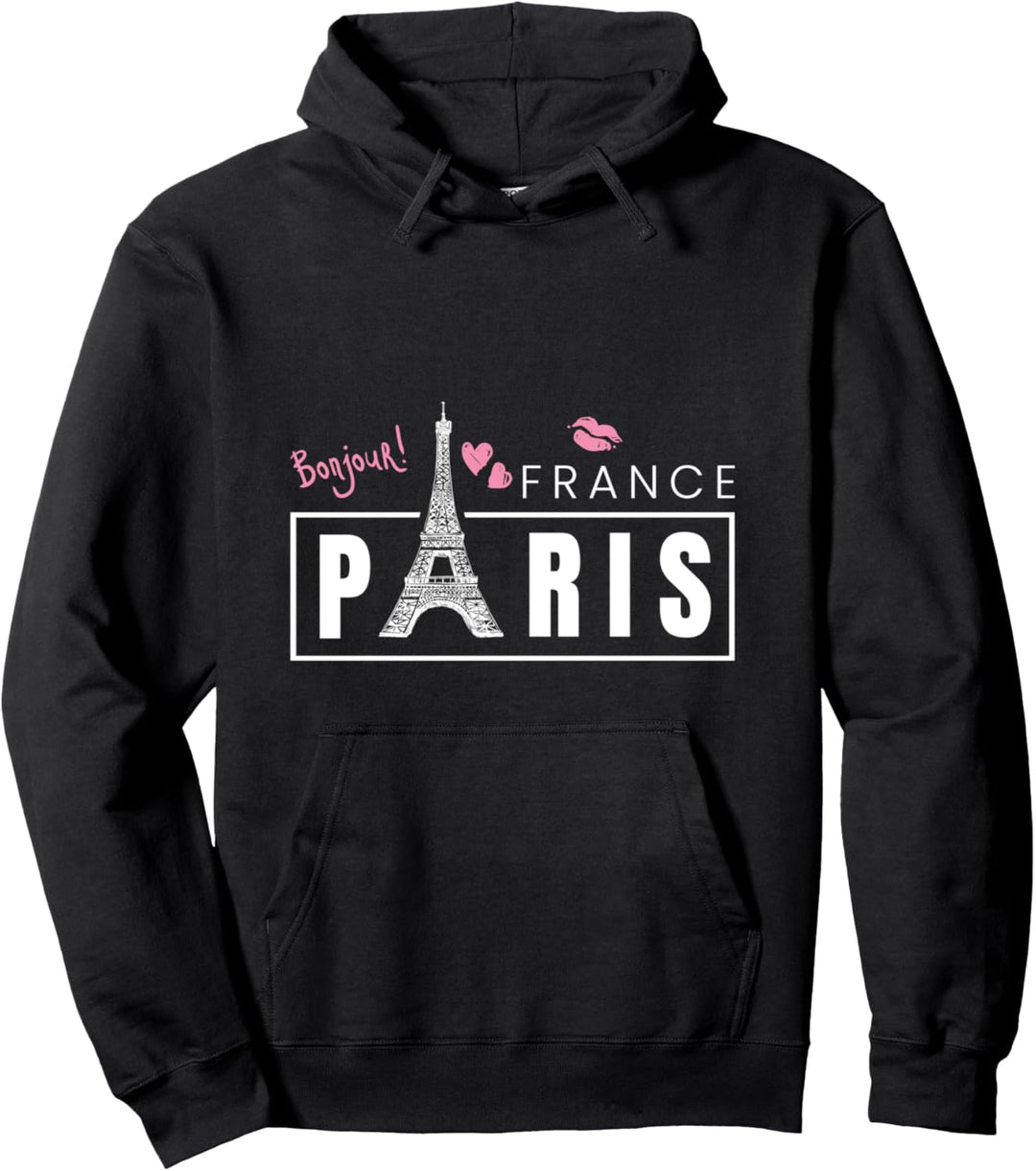 Bonjour, Paris, Frankreich Pullover Hoodie