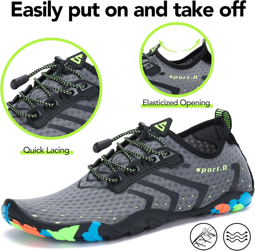 SAGUARO Badeschuhe Strandschuhe Aquaschuhe Wasserschuhe Surfschuhe Schwimmschuhe für Damen Herren Ki