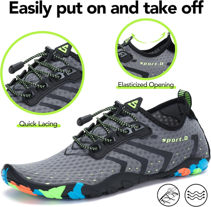 SAGUARO Badeschuhe Strandschuhe Aquaschuhe Wasserschuhe Surfschuhe Schwimmschuhe für Damen Herren Ki