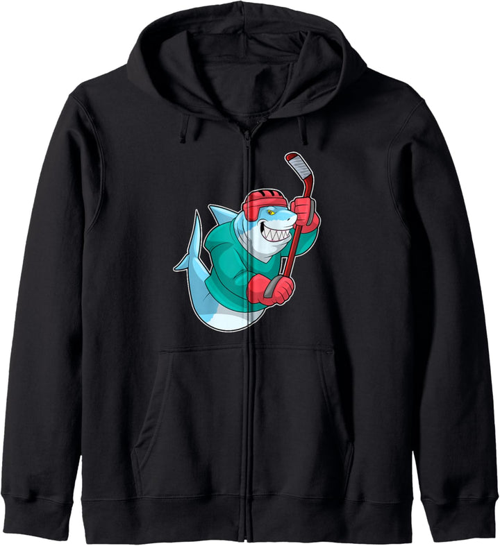 Hai Eishockey Eishockeyschläger Sport Kapuzenjacke