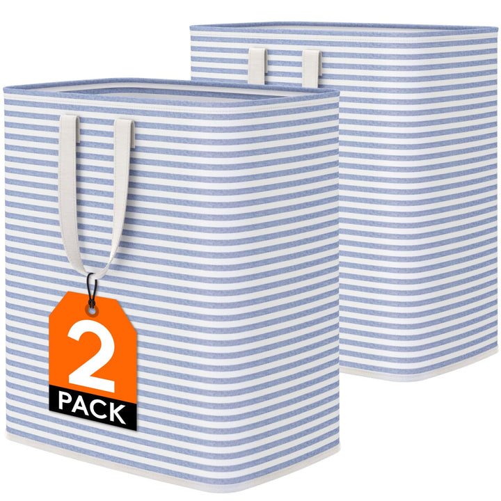 Lifewit 2er Set 100L Wäschekorb, Grosser Faltbare Wäschebox, Wäschesammler, Wäschesortierer, Aufbewa