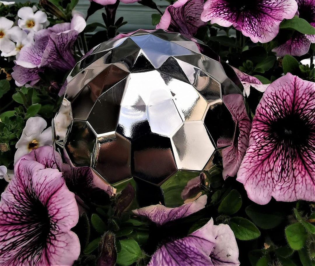 Dekokugel Diamond aus Edelstahl 25 cm poliert Dekorationskugel Edelstahlkugel