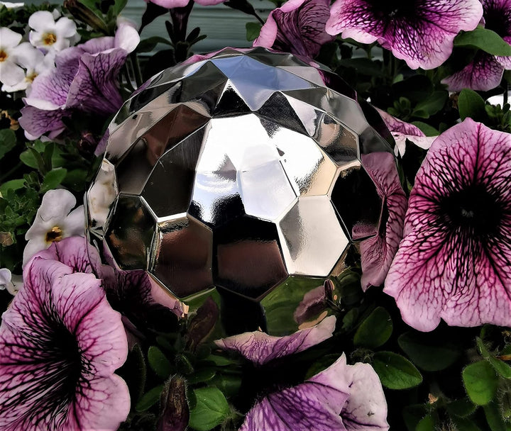 Dekokugel Diamond aus Edelstahl 25 cm poliert Dekorationskugel Edelstahlkugel