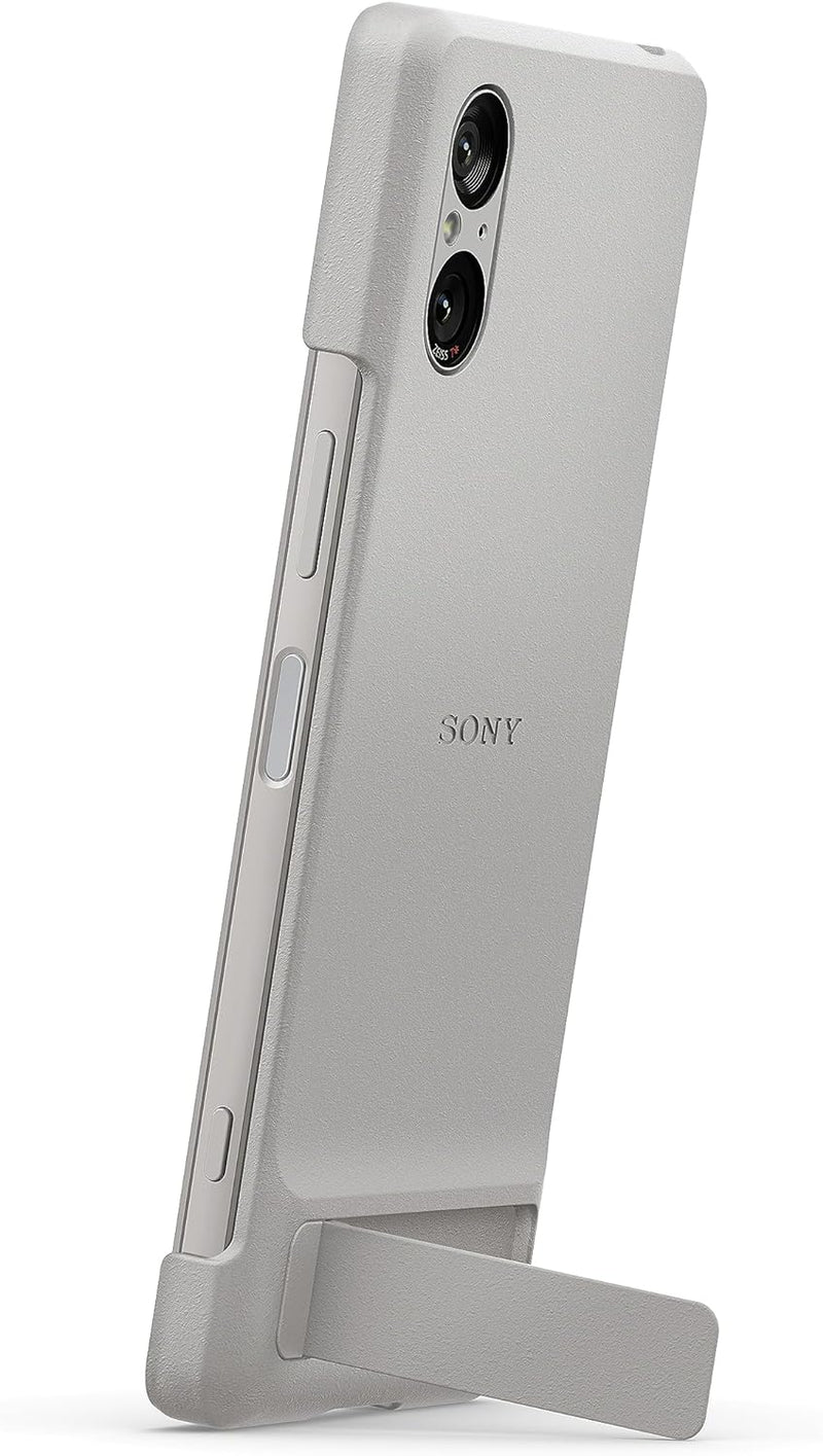 Sony Stilvolles Cover mit Standfuss für das Xperia 5 V | Komfortable Griffigkeit für Foto- und Video