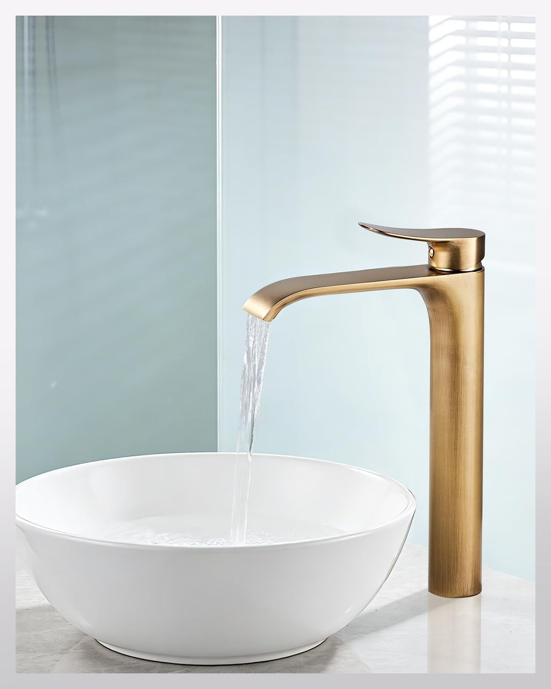 Wasserhahn Bad Badarmatur Antikes Messing Wasserfall Hoch Waschtischarmatur Einhebel Mischbatterie f