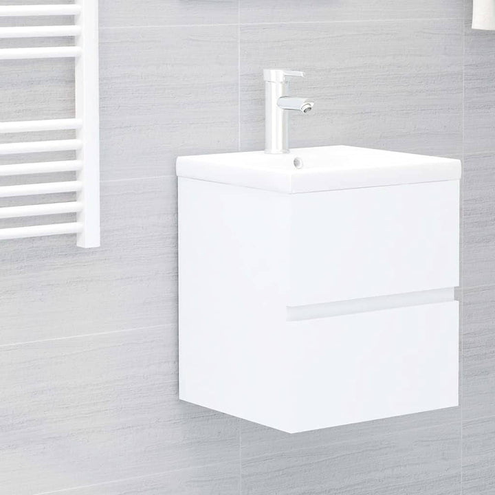 puraday Waschbeckenunterschrank Weiss Unterschrank Waschbecken BadmöBel Set Mit Waschbecken Badezimm