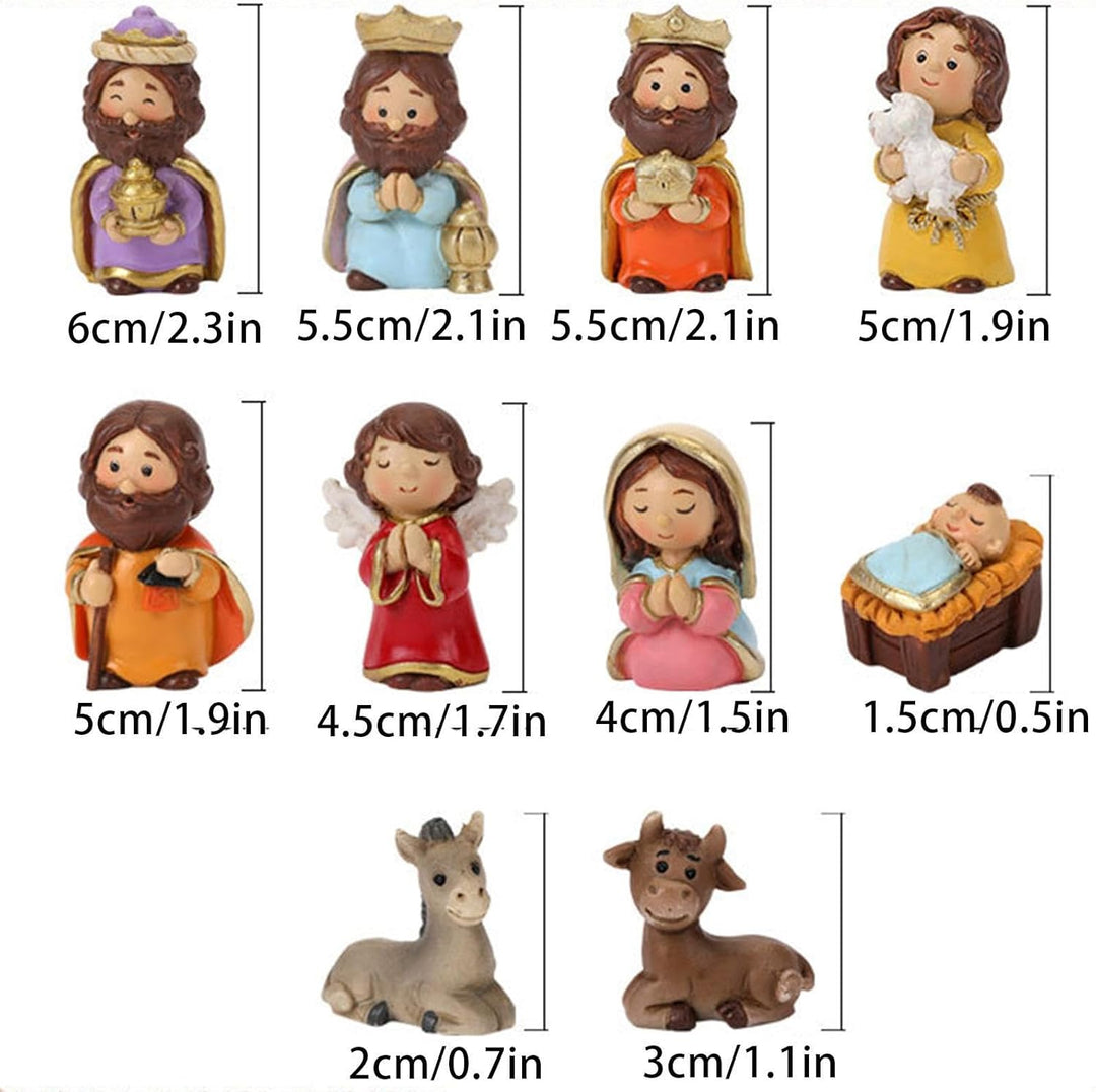 Mineatig Krippensets Für Weihnachten, Krippenfiguren Set, Harz Weihnachtsfiguren, Krippenset, Harz K