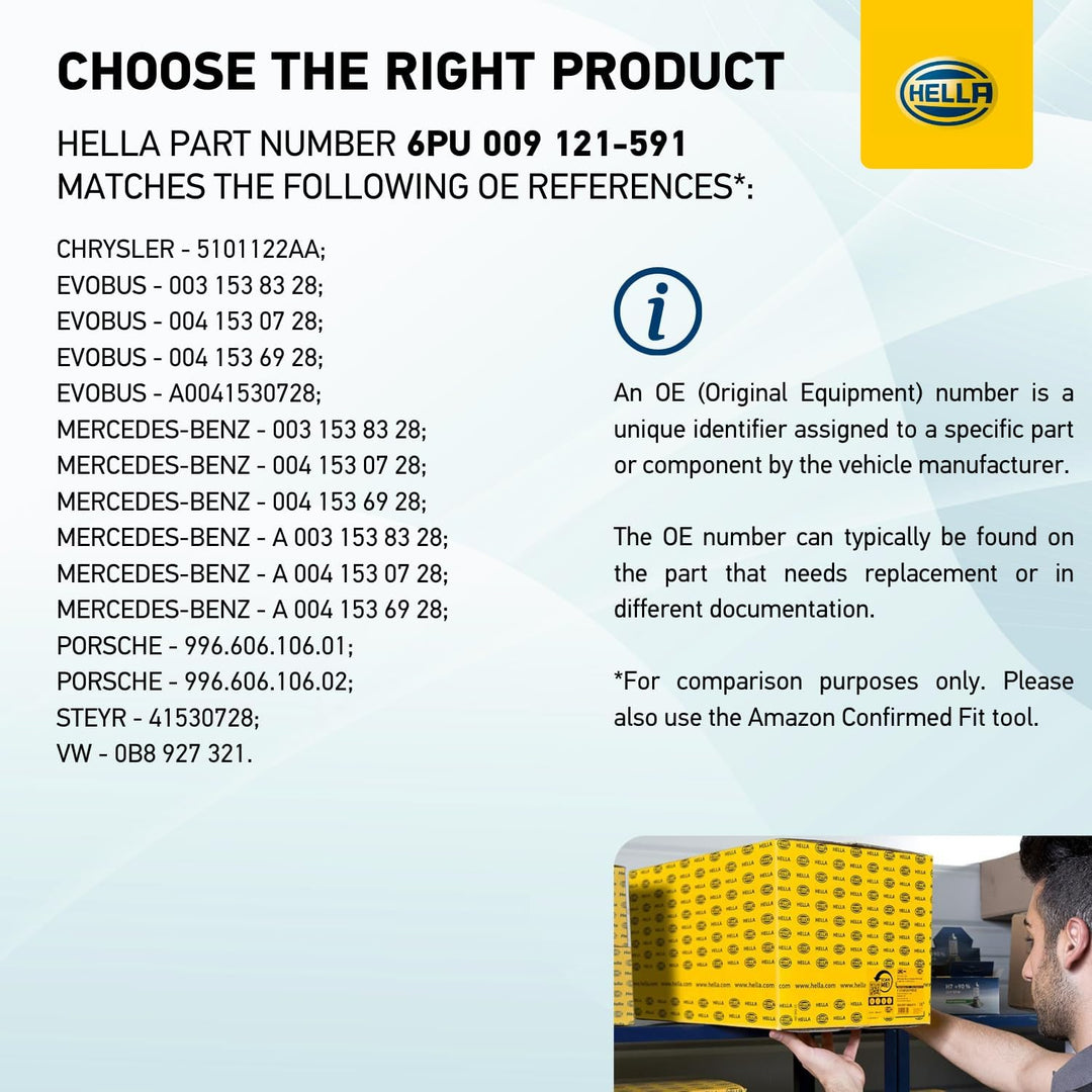 HELLA 6PU 009 121-591 Sensor, Nockenwellenposition - 12V - mit Dichtung