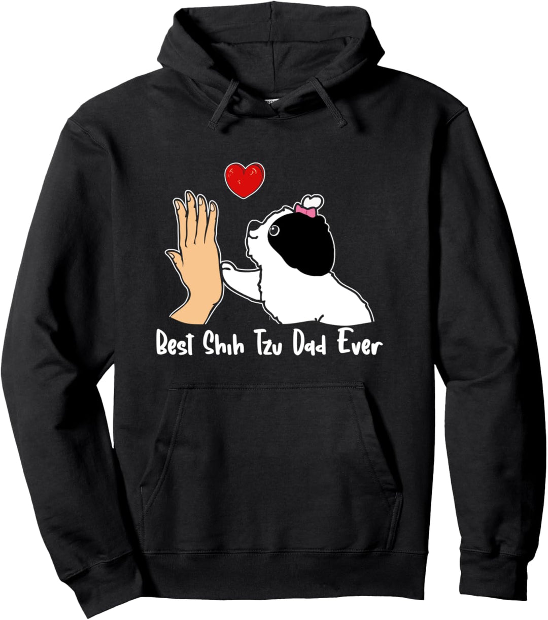 Bester Shih Tzu Dad Ever Bester Hund Papa Hunde Herz Pullover Hoodie