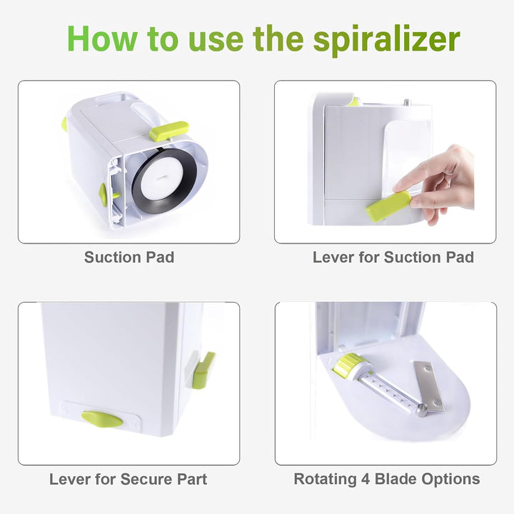 Multifunktion Spiralschneider Gemüse, 4in1 zucchini nudeln spiralschneider | spiralschneider kartoff
