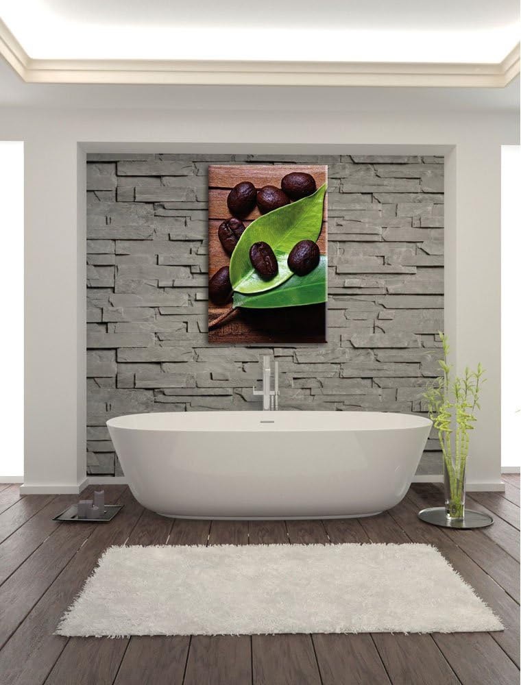 Pixxprint Kaffeebohnen Kaffee Mahlen als Leinwandbild/Grösse: 100x70 / Wandbild/Kunstdruck/fertig be