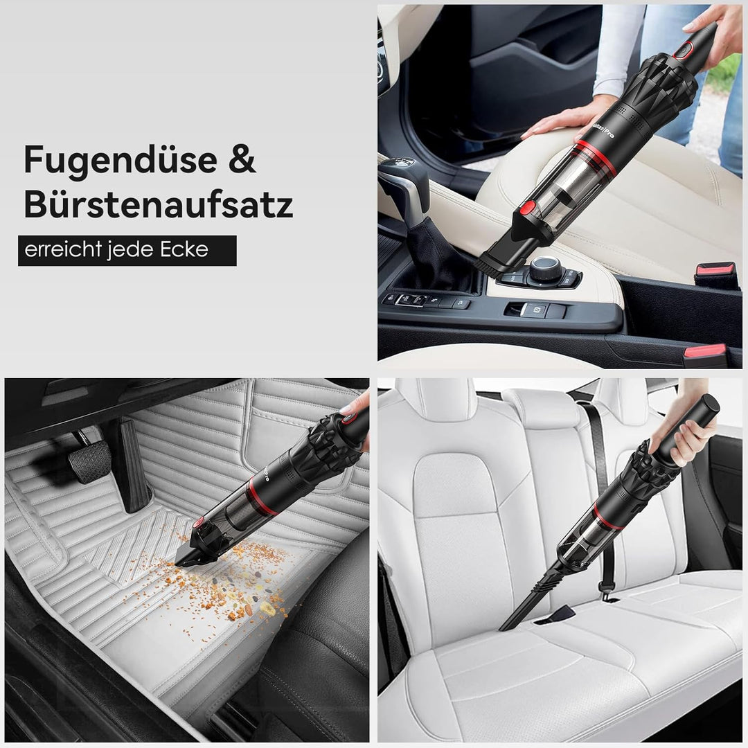 Akitas Pro H2 Handstaubsauger, Handstaubsauger Akku - 0,5 kg Ultra-Leichter Staubsauger: Bis zu 26 M