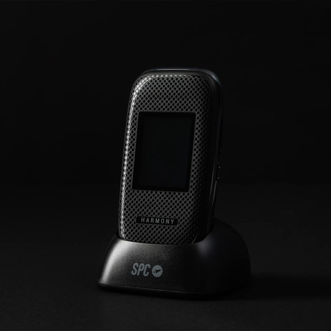 SPC Harmony - Mobiltelefon mit Klappdeckel für Senioren mit grossen Ziffern und Buchstaben, Doppelte