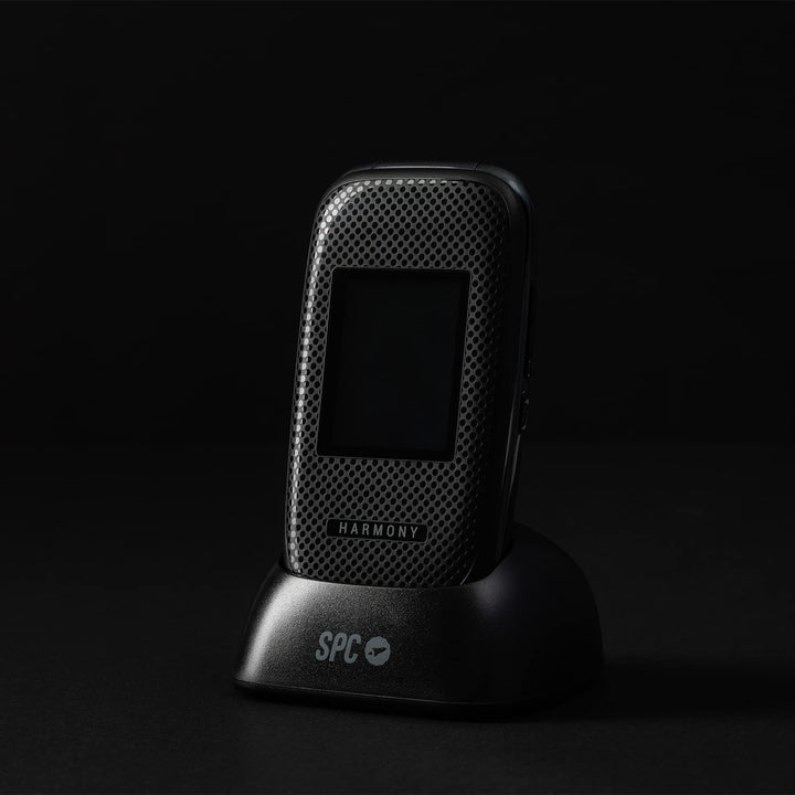 SPC Harmony - Mobiltelefon mit Klappdeckel für Senioren mit grossen Ziffern und Buchstaben, Doppelte