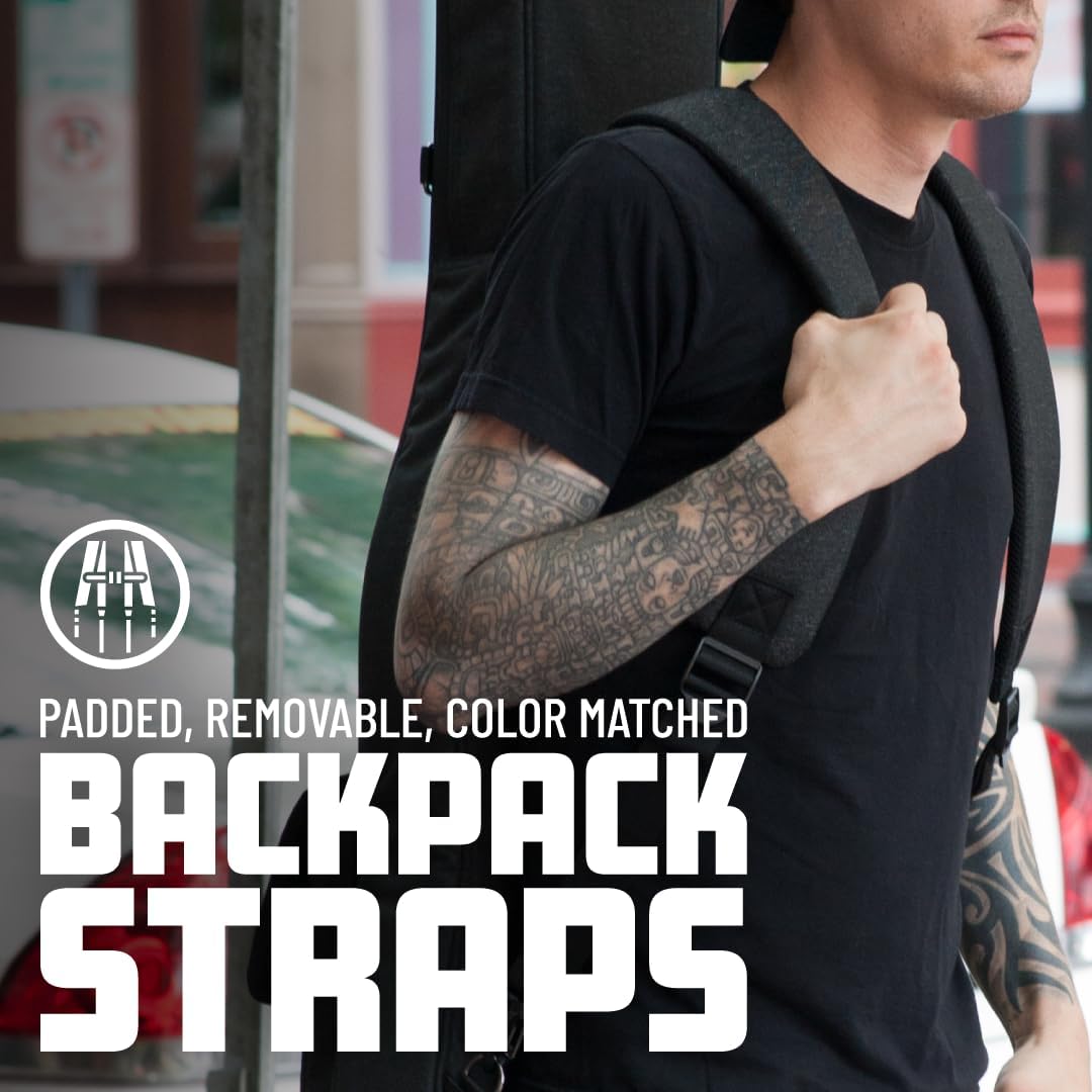 Gator Cases Transit Series Gigbag für Konzert-Ukulele, schwarze Aussenseite (GT-UKE-CON-BLK), Anthra