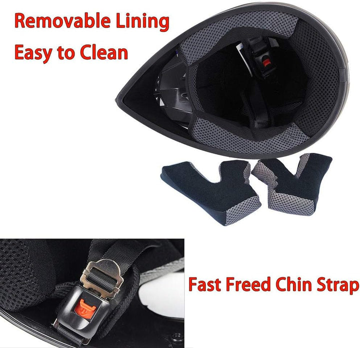 Jugend Motorradhelme,Kinderfahrradreithelm,Junge Und Mädchen, Roller Ski ATV Helm,ECE-Zertifizierung