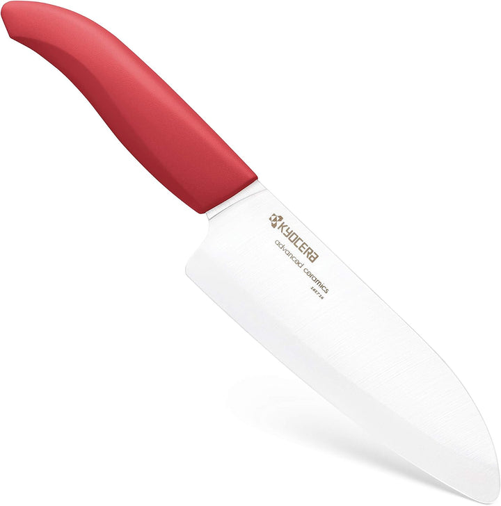 KYOCERA GEN COLOUR Santoku Keramikmesser FK-140WH-RD Santokumesser mit extrem scharfer Keramikklinge